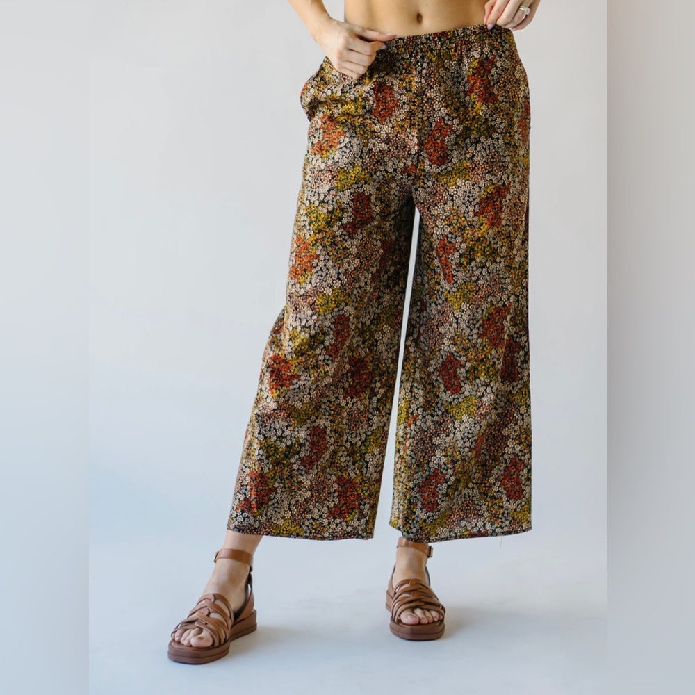 Piper and Scoot The Gomez Floral Pant in Black - XL